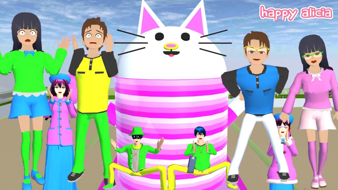 Yuta Mio VS Yota Miho Main Parkour Pelangi Dapat Hadiah 😱🤣🌈 | Sakura Simulator | Happy Alicia