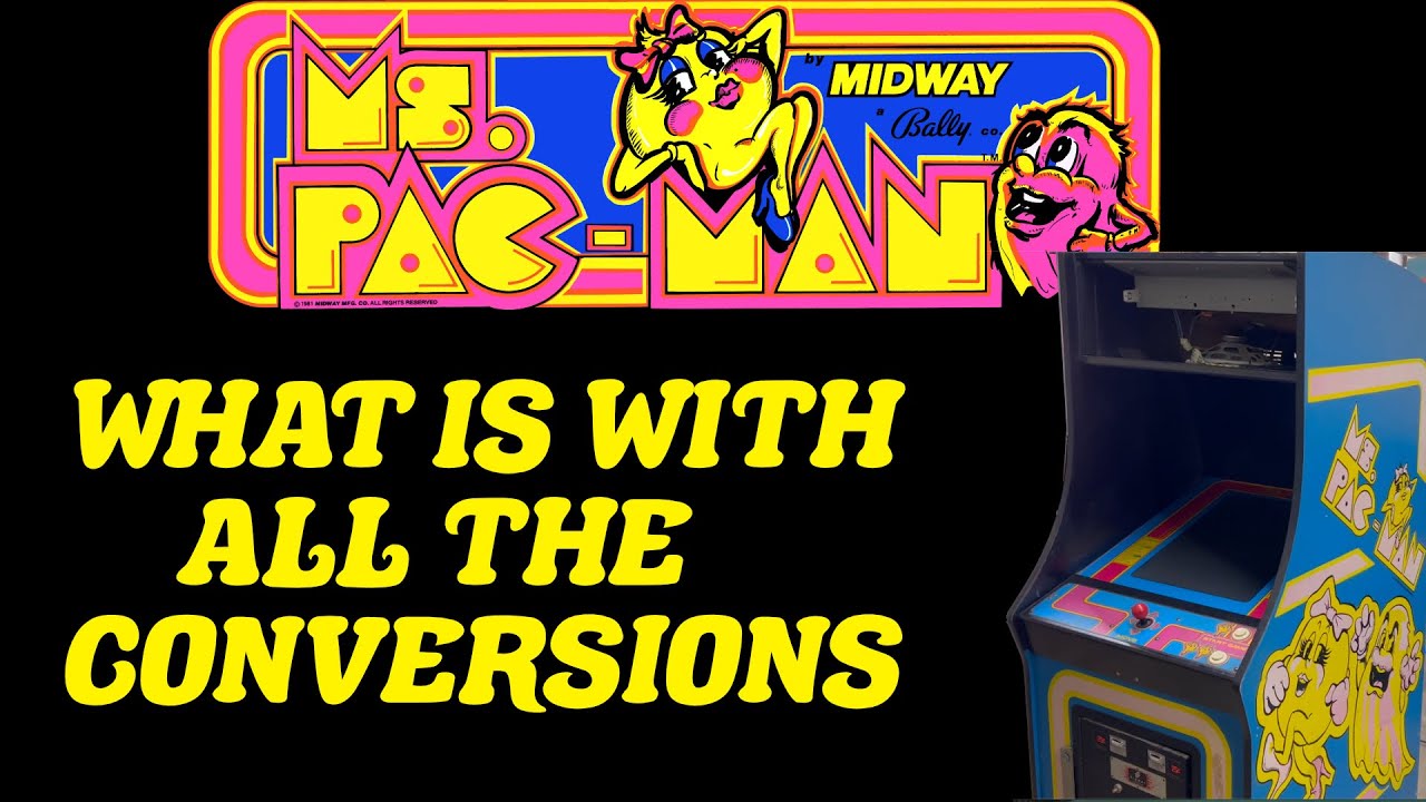 Full-Size Ms. Pac-Man Arcade Cabinet | 60-in-1 Conversion