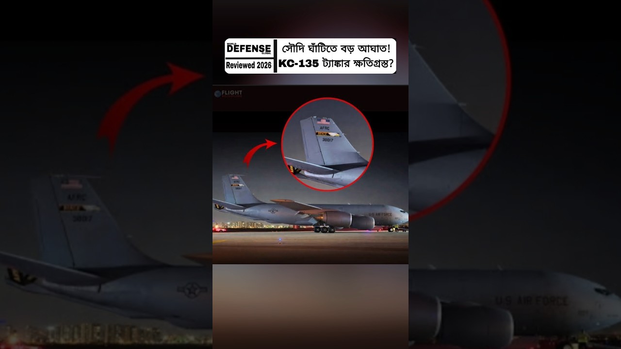KC-135 Tanker Damaged at Saudi Base! Mid-Air Refueling Mission Faces New Challenge #shorts
