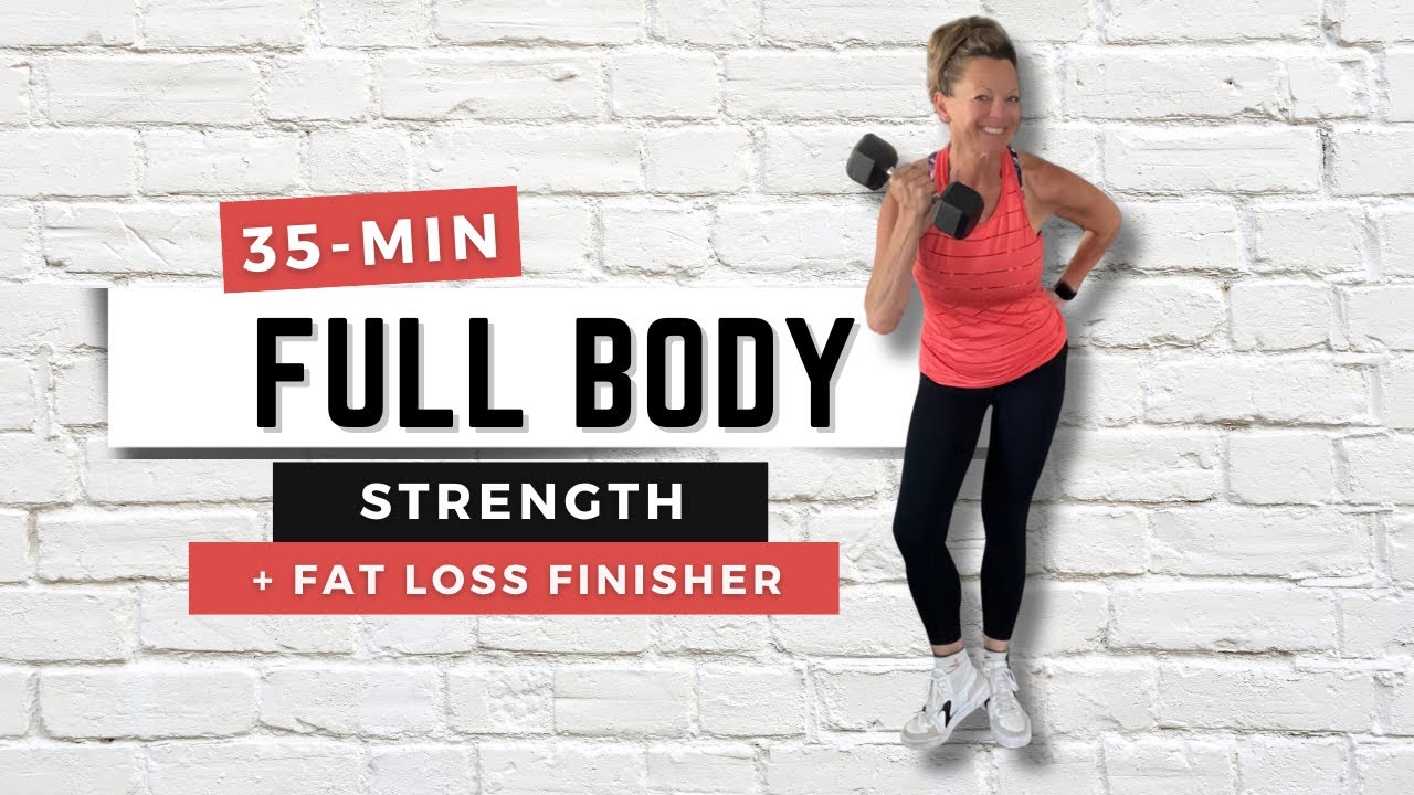 35-MIN FULL BODY STRENGTH + FAT LOSS, All Standing, With Weights, Home Workout
