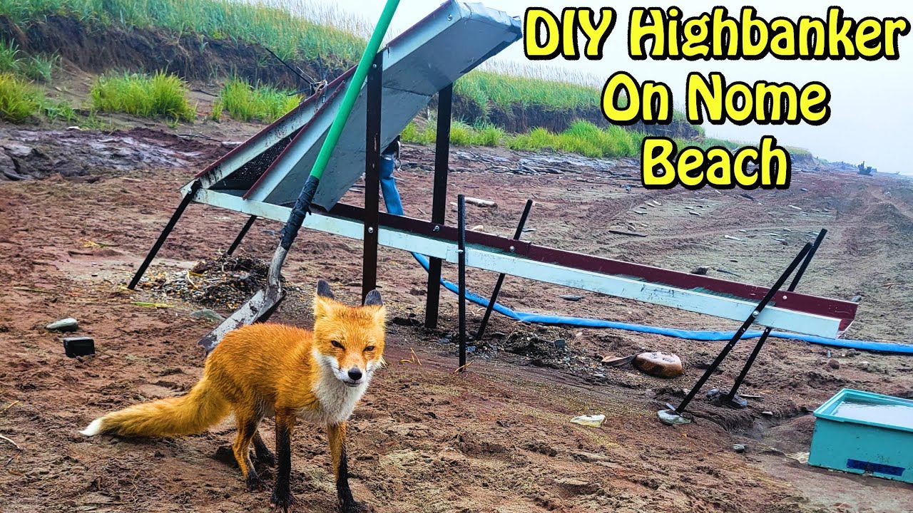 Nome Beach Mining With A Homemade Highbanker