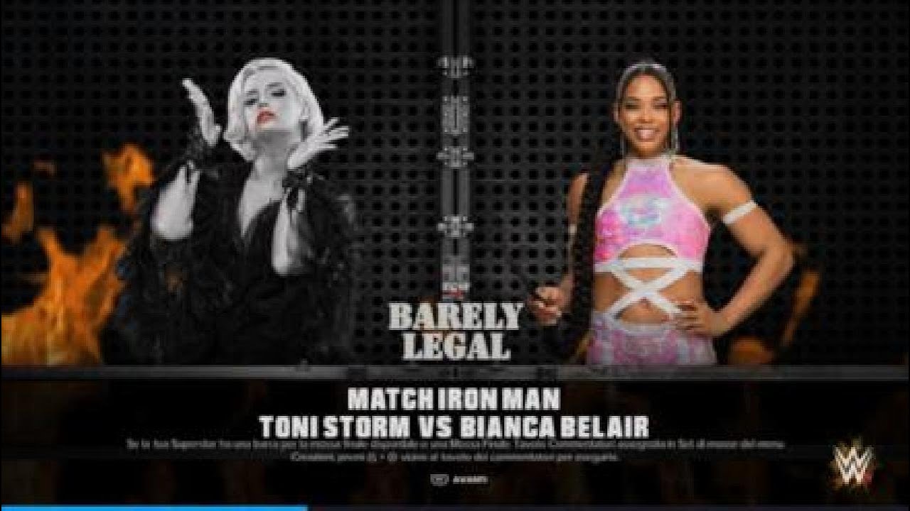 WWE2K24 Toni Storm vs Bianca Belair Full Match Round of 32