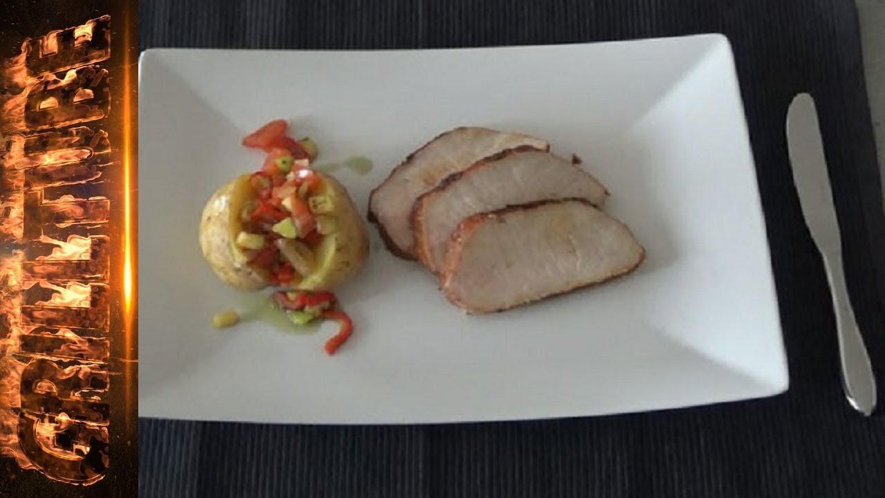 Schweinerücken mit Gemüse Kartoffeln | Grillen - Grillieren - BBQ