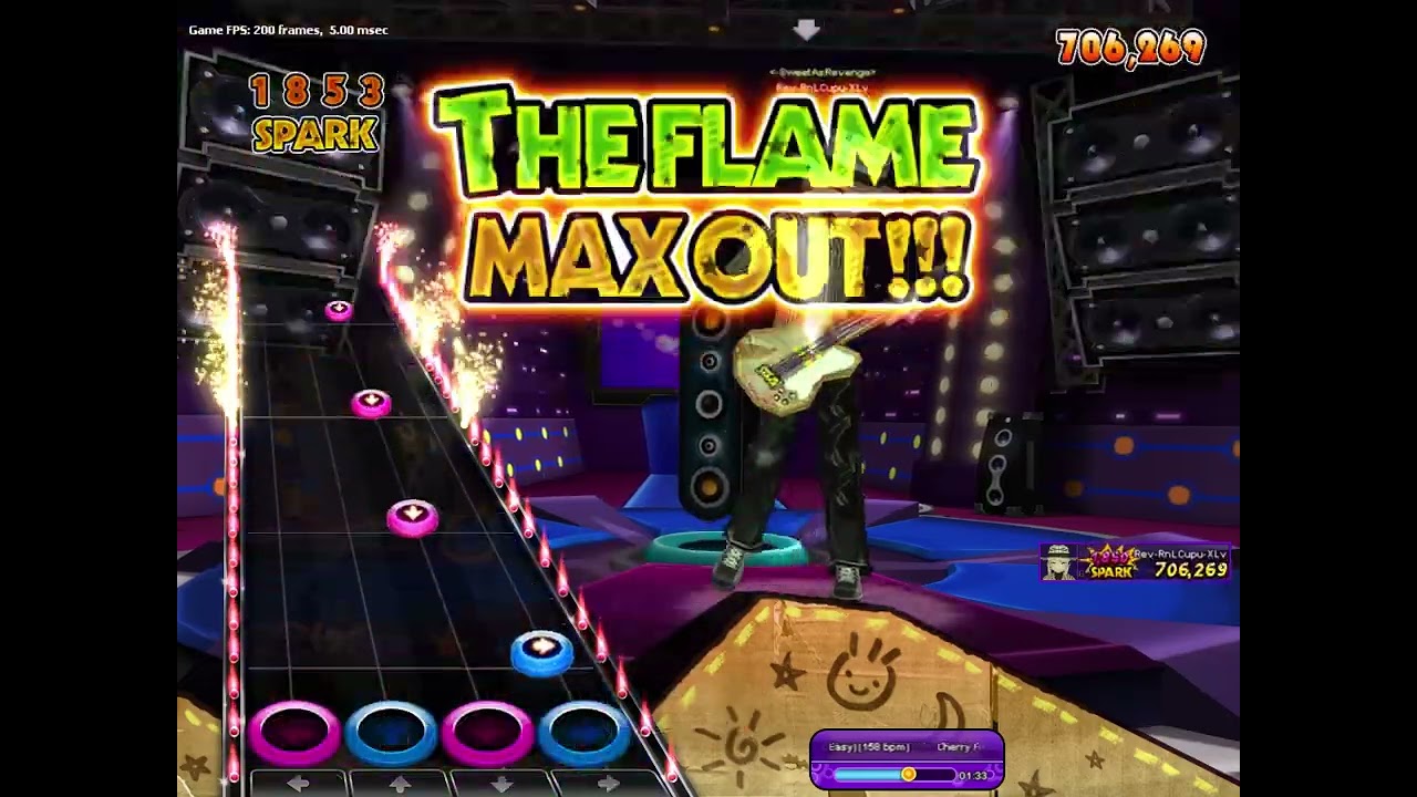 [Ayodance] The Fiery Concert - Cherry Filter - Flying Duck (Lv 1 Easy) With Flame Out