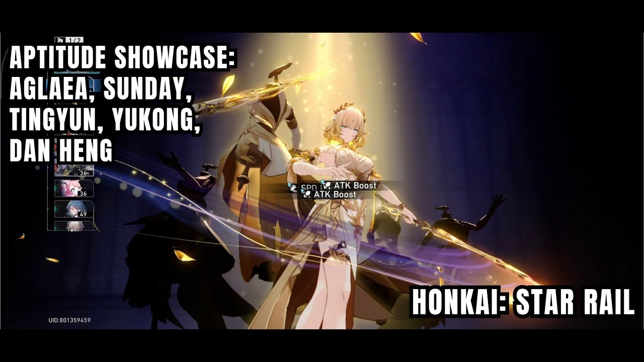 [Honkai: Star Rail Aptitude Showcase] Аглаэа, Сандей, Тинъюнь, Юконг и Дан Хенг - HSR 3.8