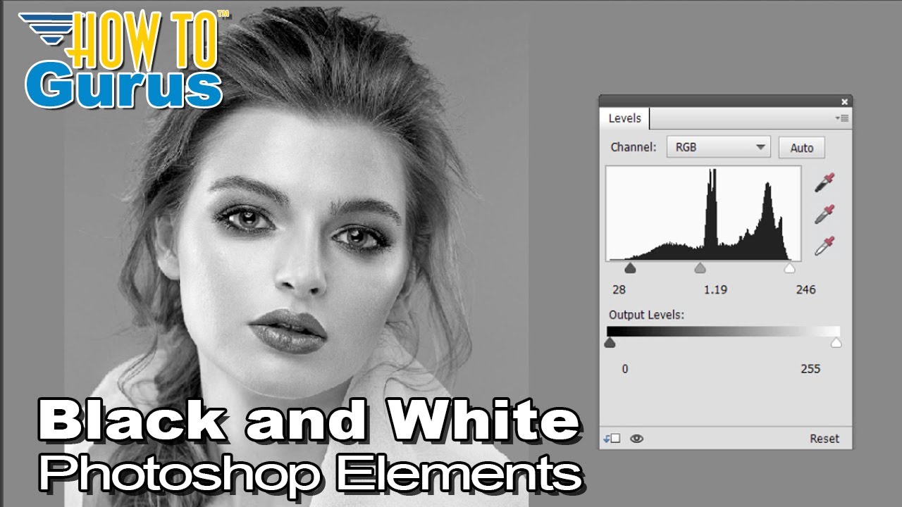 How You Can Make a Black and White Portrait Convert from Color in Photoshop Elements