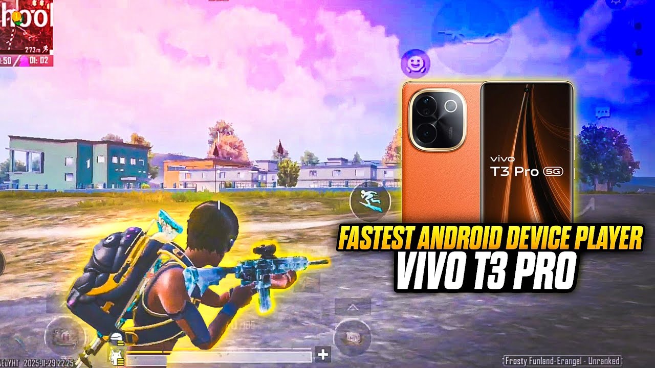 Fastest android Player in bgmi 💥 vivo t3 pro