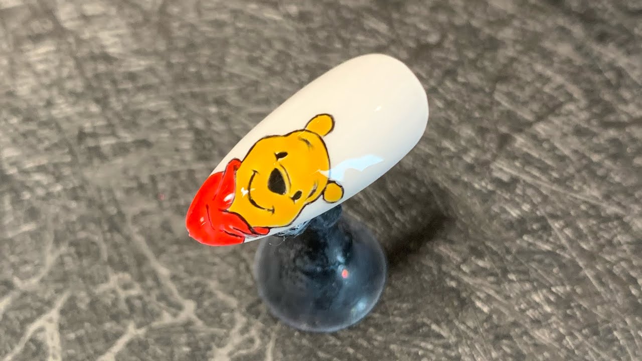 Winnie the Pooh - Simple Character Nail Art Tutorial
