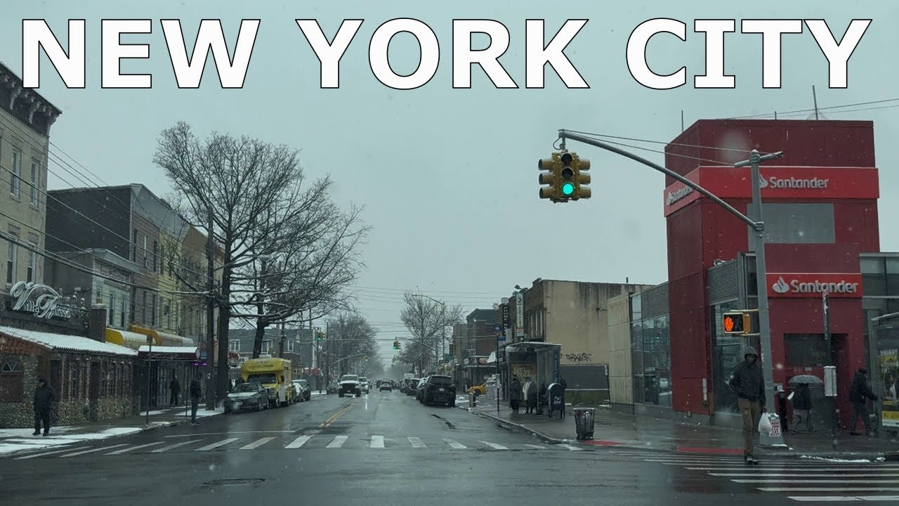 New York City | Snowy Day Driving from Queens to Brooklyn, NYC