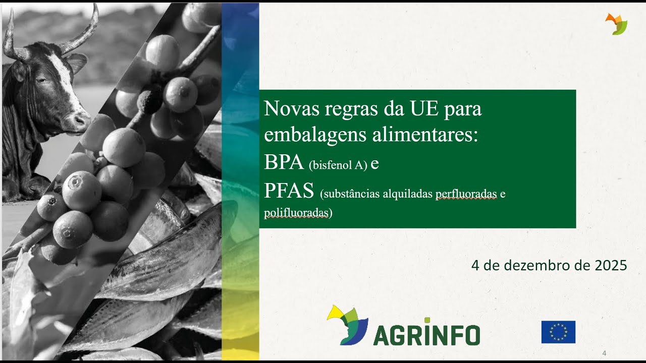 Webinar AGRINFO : Novas regras europeias sobre BPA e PFAS em embalagens - dezembro 2025