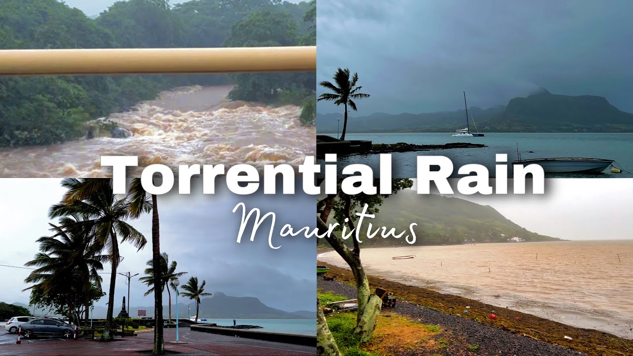 Heavy Torrential Rain in Mauritius | Raining in SSR Airport | Mahebourg Waterfront | Floods in roads