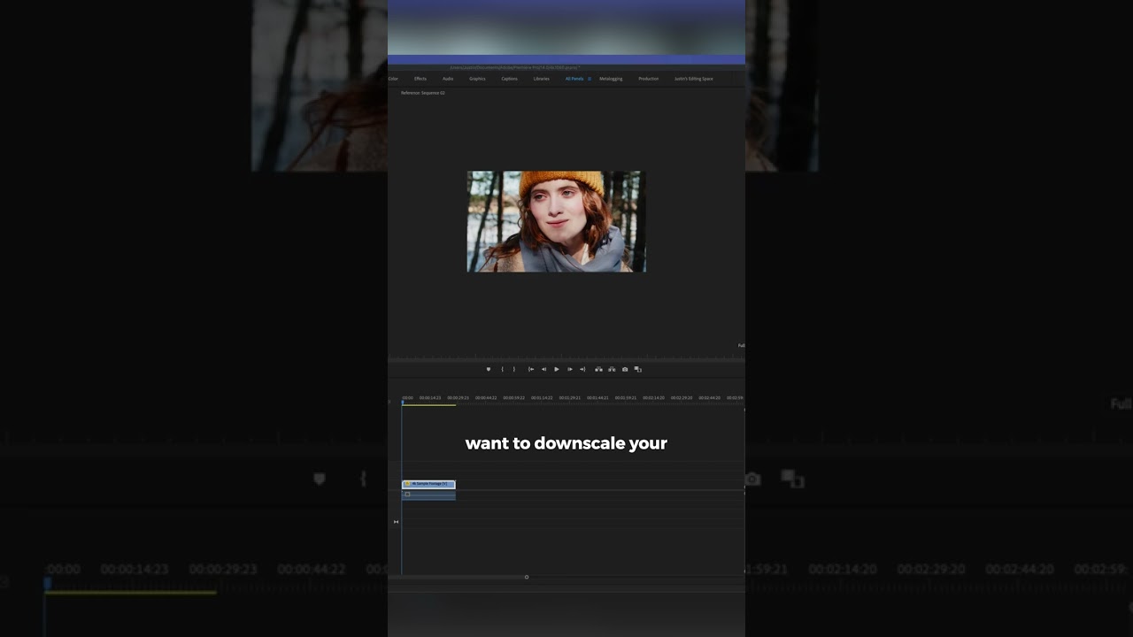 How to Downscale 4k Footage to 1080p i