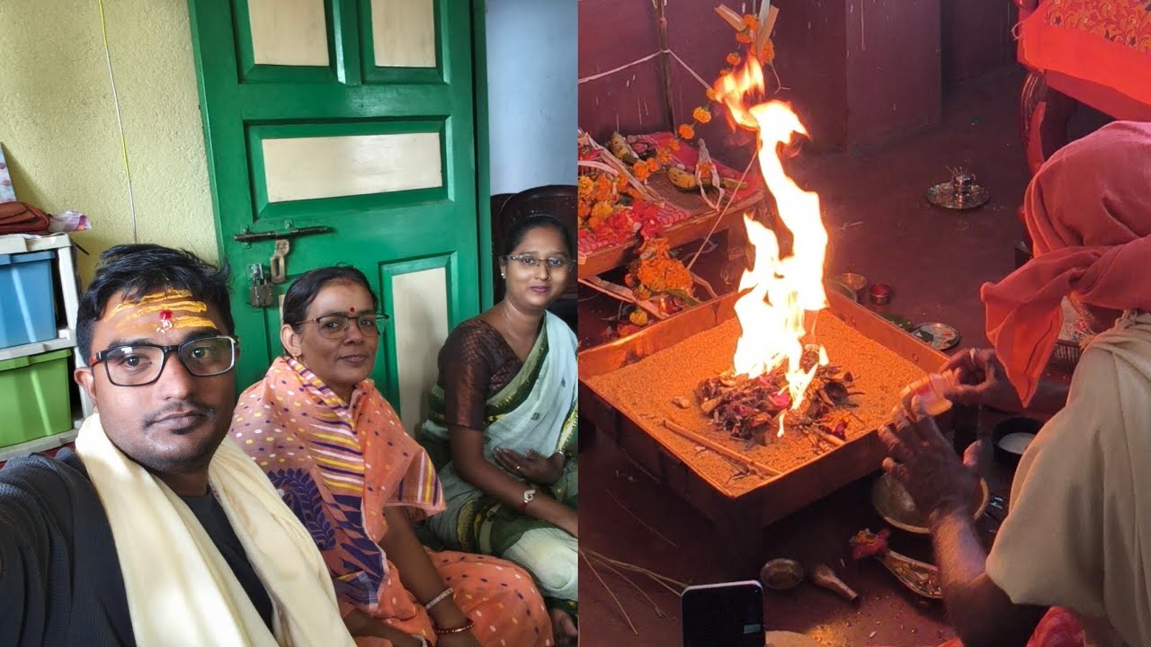 বাড়ির নারায়ণ পূজোর কিছু মুহূর্ত।।