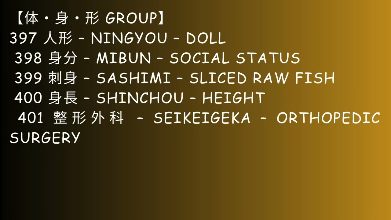 NAT N3 JLPT N3 Kanji words Part 2 303 - 431