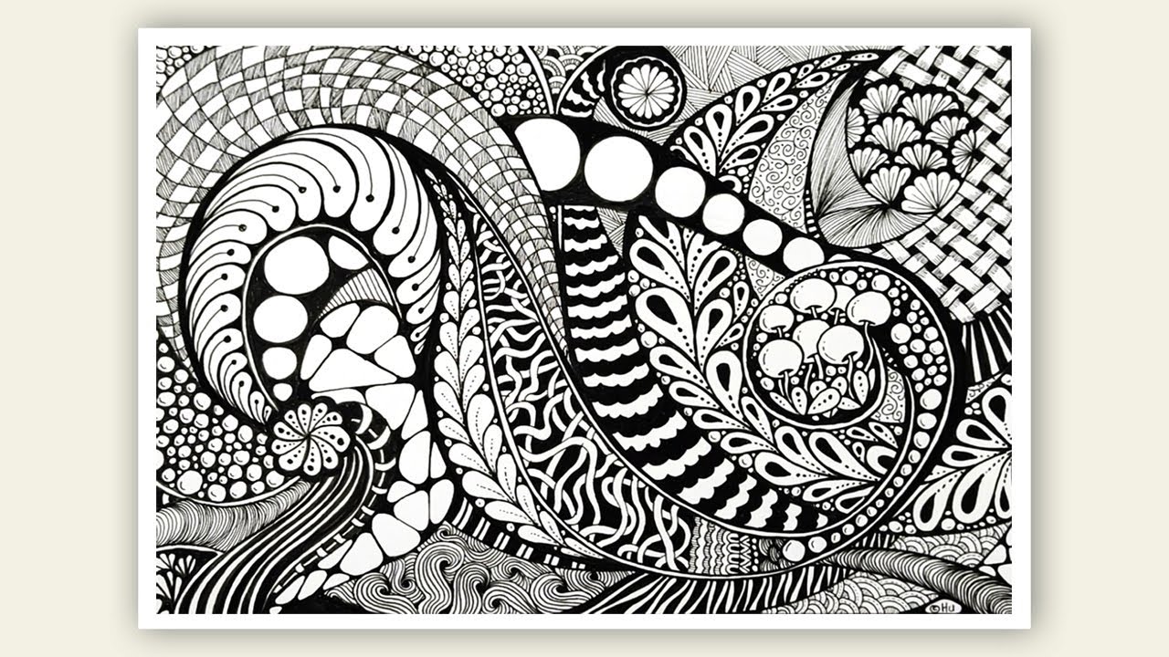Easy zentangle art for beginners step by step || zentangle doodle art for beginners || zentangle art