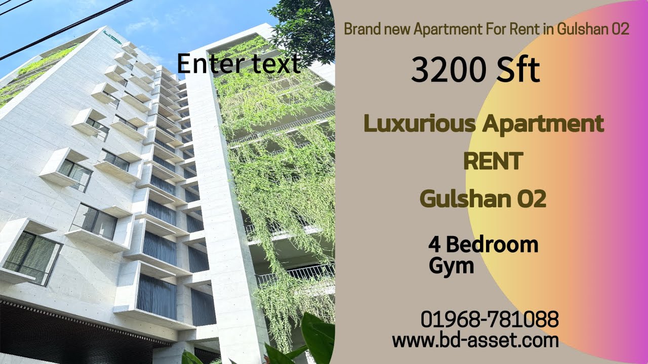 Luxurious Interior Apartment For Rent in Gulshan 02
