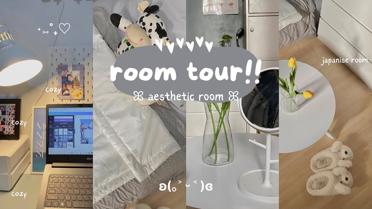 Room tour [2023] ♡🌷💕|| aesthetic room• Monochrome • cozy room || pinterest inspired ♡‧₊˚✧˖°