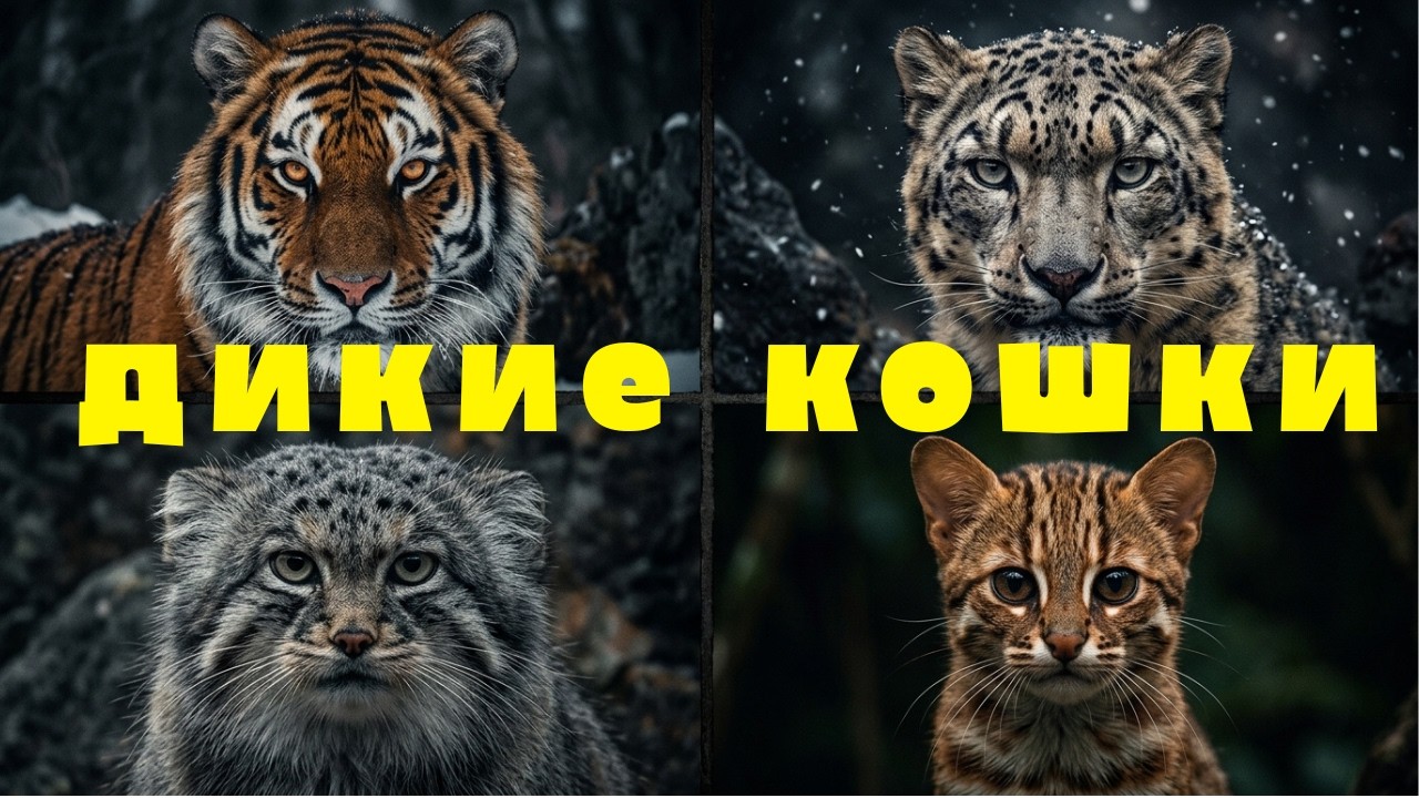 Все дикие кошки мира: сорок видов, которые вас удивят! #кошачьи #тигр #хищники #дикаяприрода