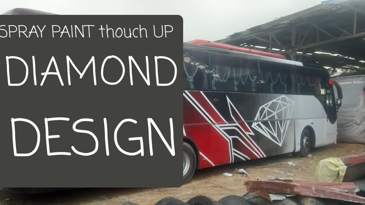 SPRAY PAINT  thouch UP body bus DIAMOND DESIGN