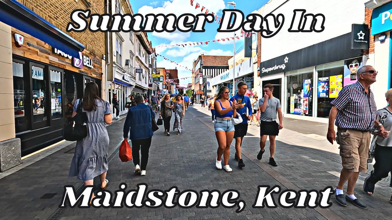 Maidstone, Kent, England - A typical summer afternoon in Maidstone town centre