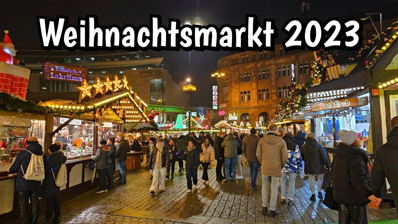 Wir gehen über den Weihnachtsmarkt Dortmund 2023
