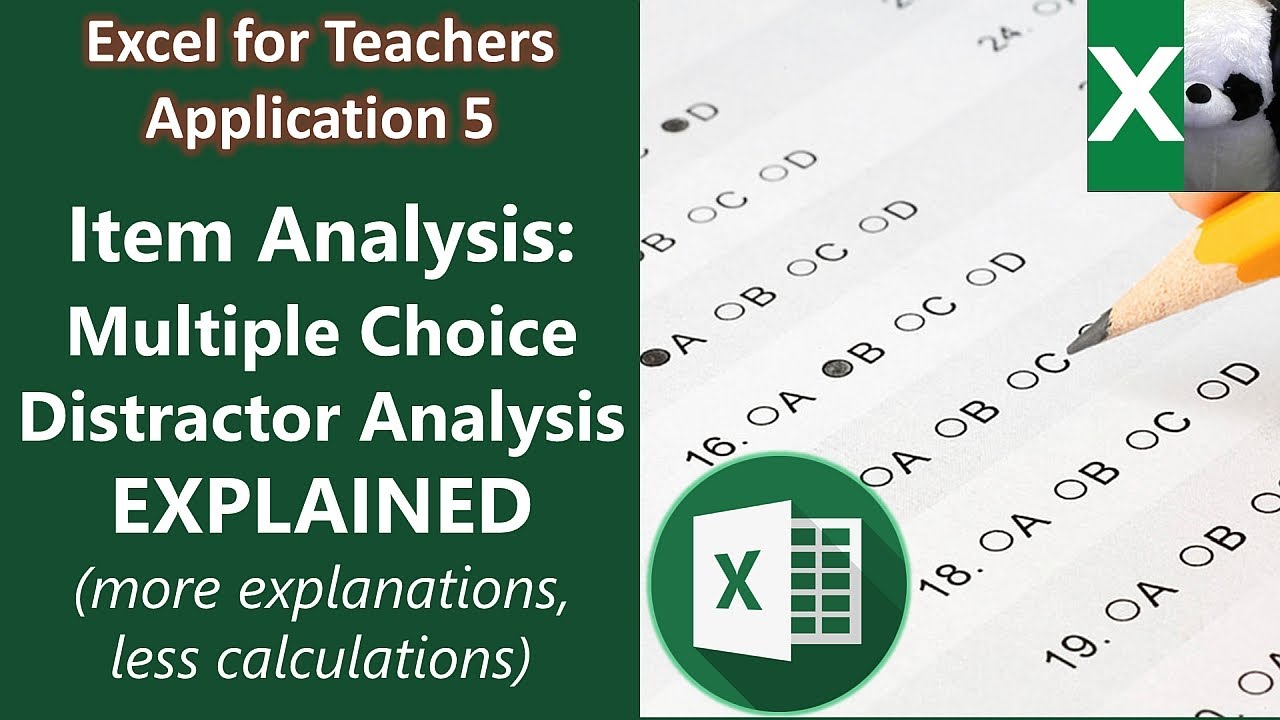 ITEM ANALYSIS: MULTIPLE CHOICE DISTRACTOR ANALYSIS EXPLAINED | Excel for Teachers | Carlo Excels