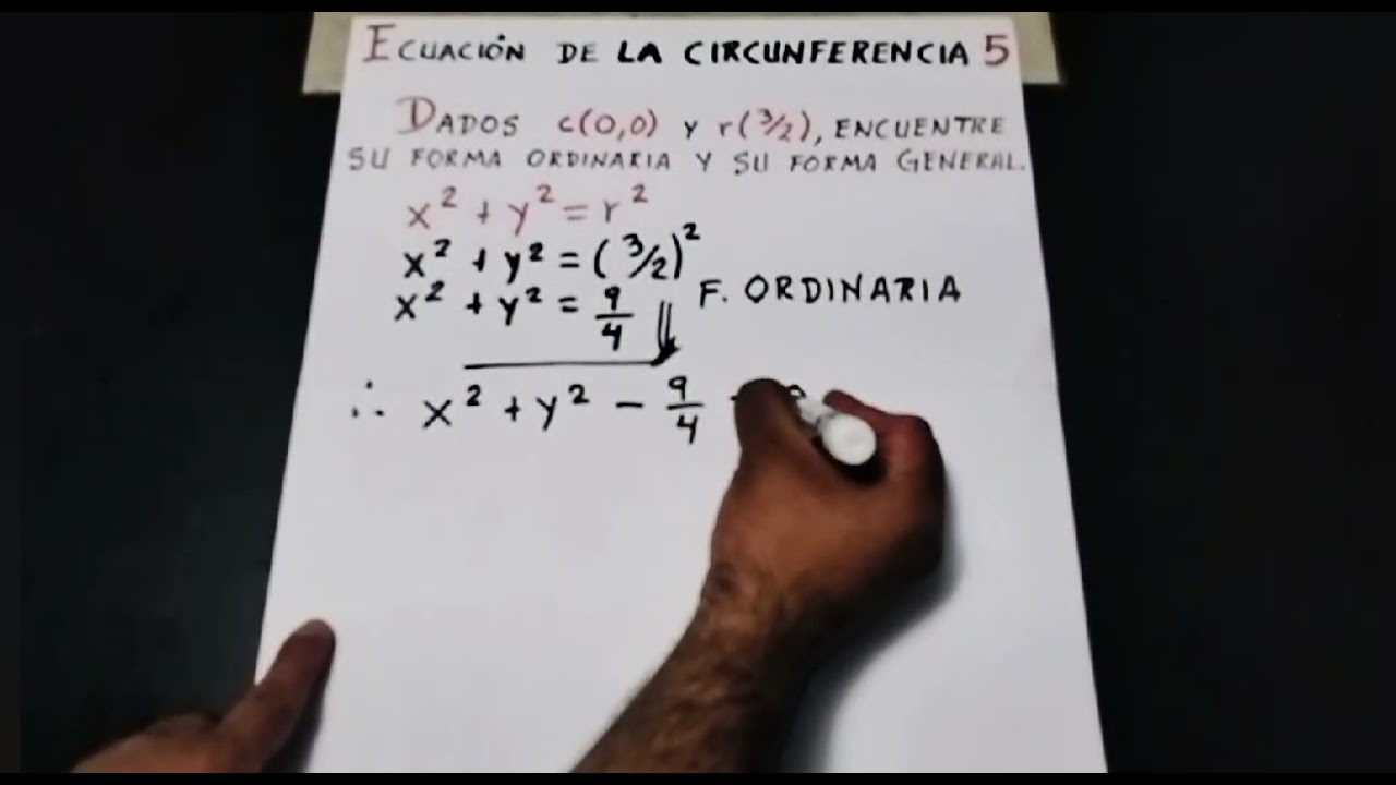 Ecuación de la Circunferencia 5