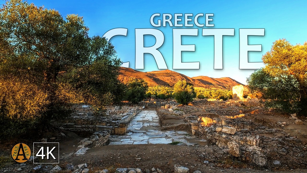 Crete | Greece | Cozy, Relaxing Walk Through Ancient Gortyna – Peaceful Olive Grove Experience | 4K