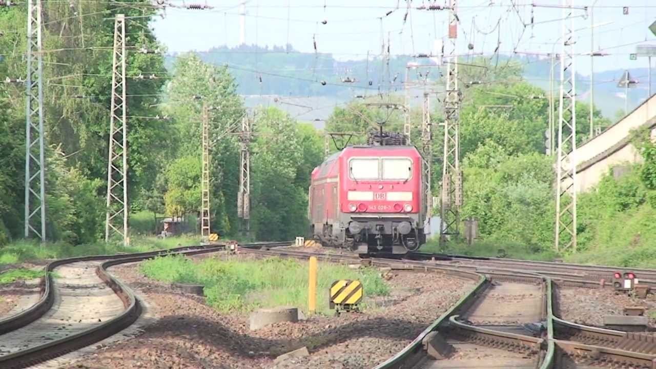 East German Bi-level coaches in Karthaus (near Trier) + 2 BR 143