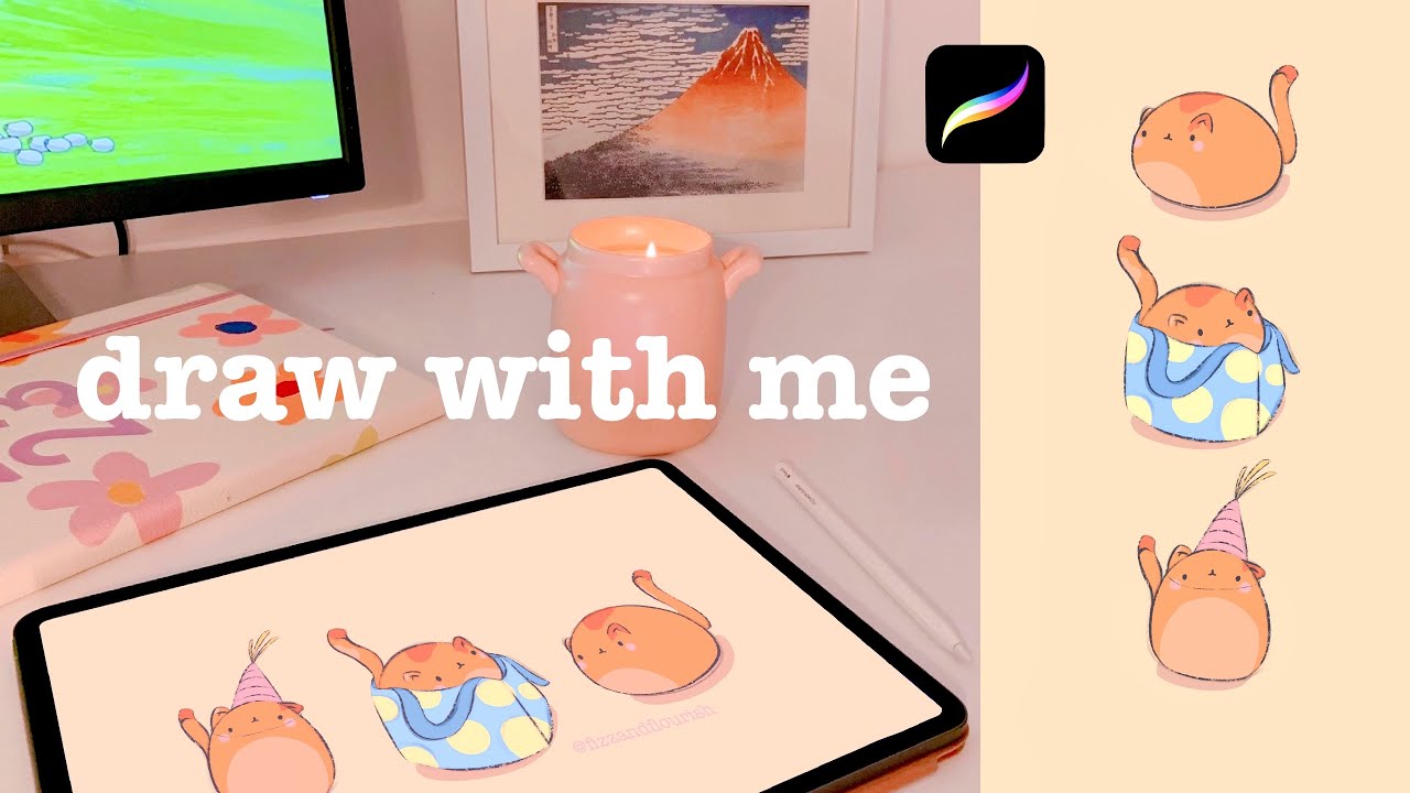 ✸ mini draw with me on procreate! ✎ a cosy sketching session