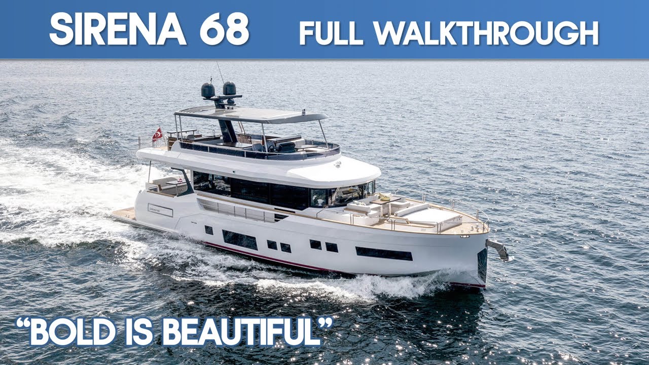 Роскошная яхта Sirena 68 Flybridge I Полное прохождение I Морской канал