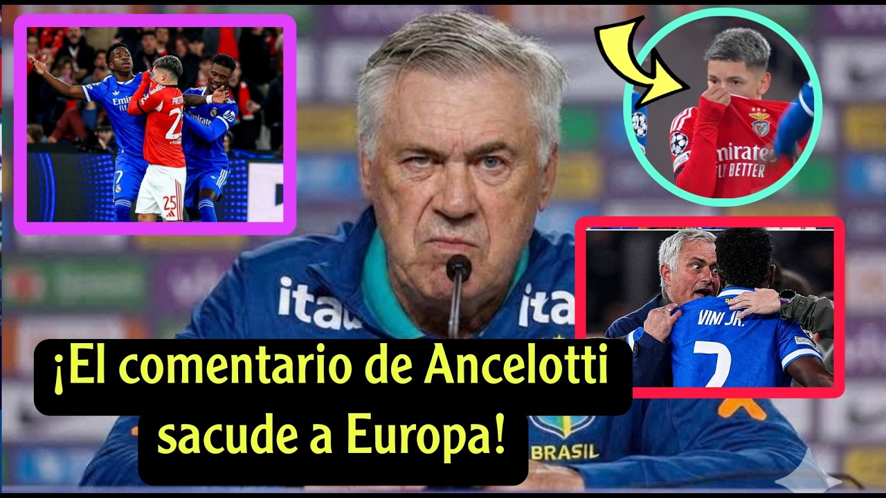 ¡No creerás lo que dijo Ancelotti tras el incidente de Vinicius en el partido Real Madrid vs Benfica