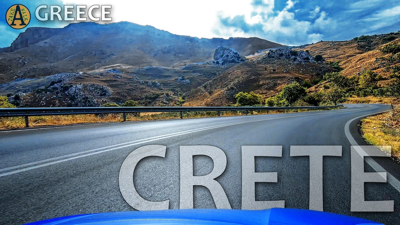 Greece, Relaxing Evening Drive through the Mountains of Central Crete to Plakias, Stunning Canyon