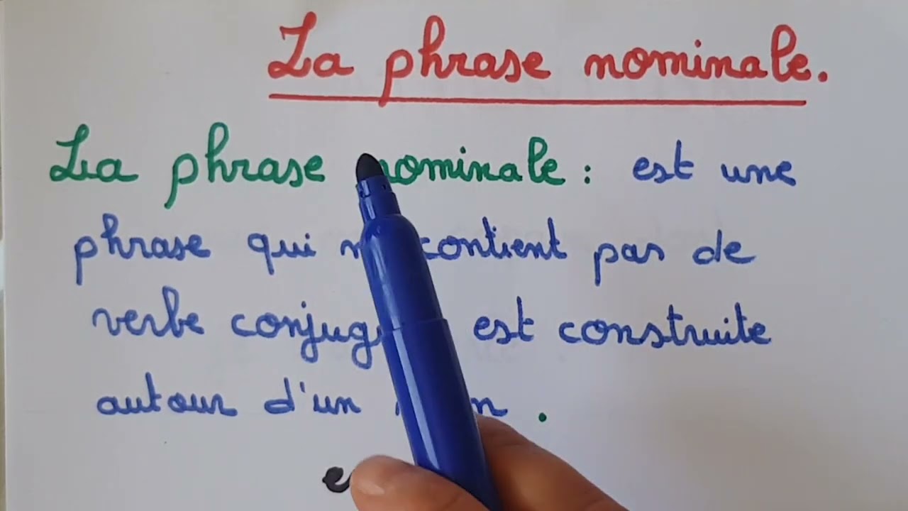 la phrase nominale et la phrase verbale : Partie 1