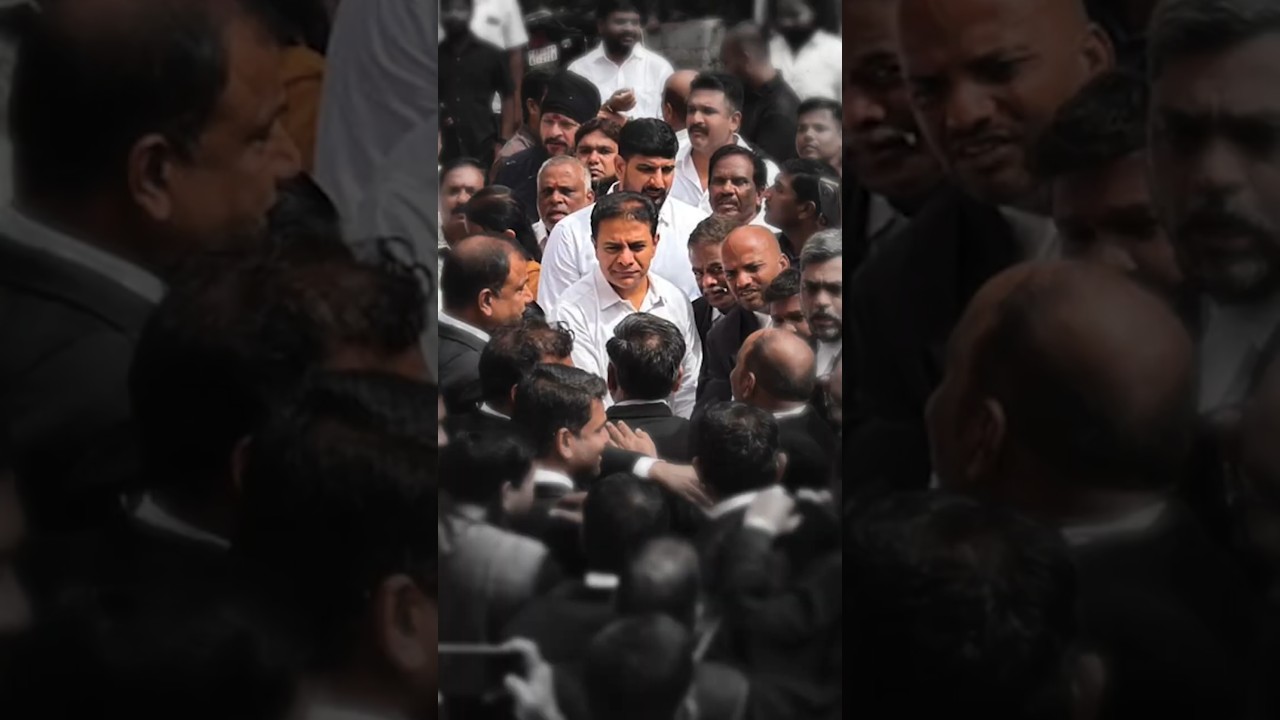 కాంగ్రెస్ ప్రభుత్వం పెట్టిన ఫార్ములా-ఈ అక్రమ కేసులో విచారణకు నాంపల్లి కోర్టుకు హాజరైన KTR