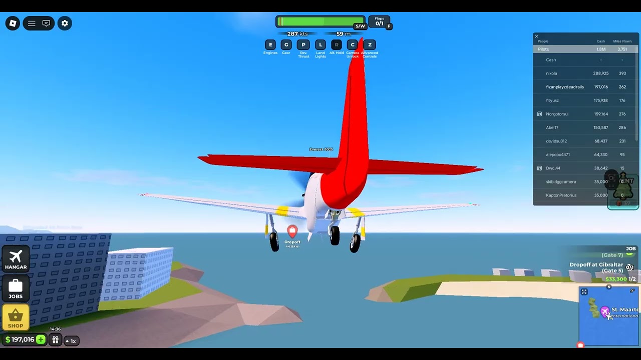 Flying plen for some time