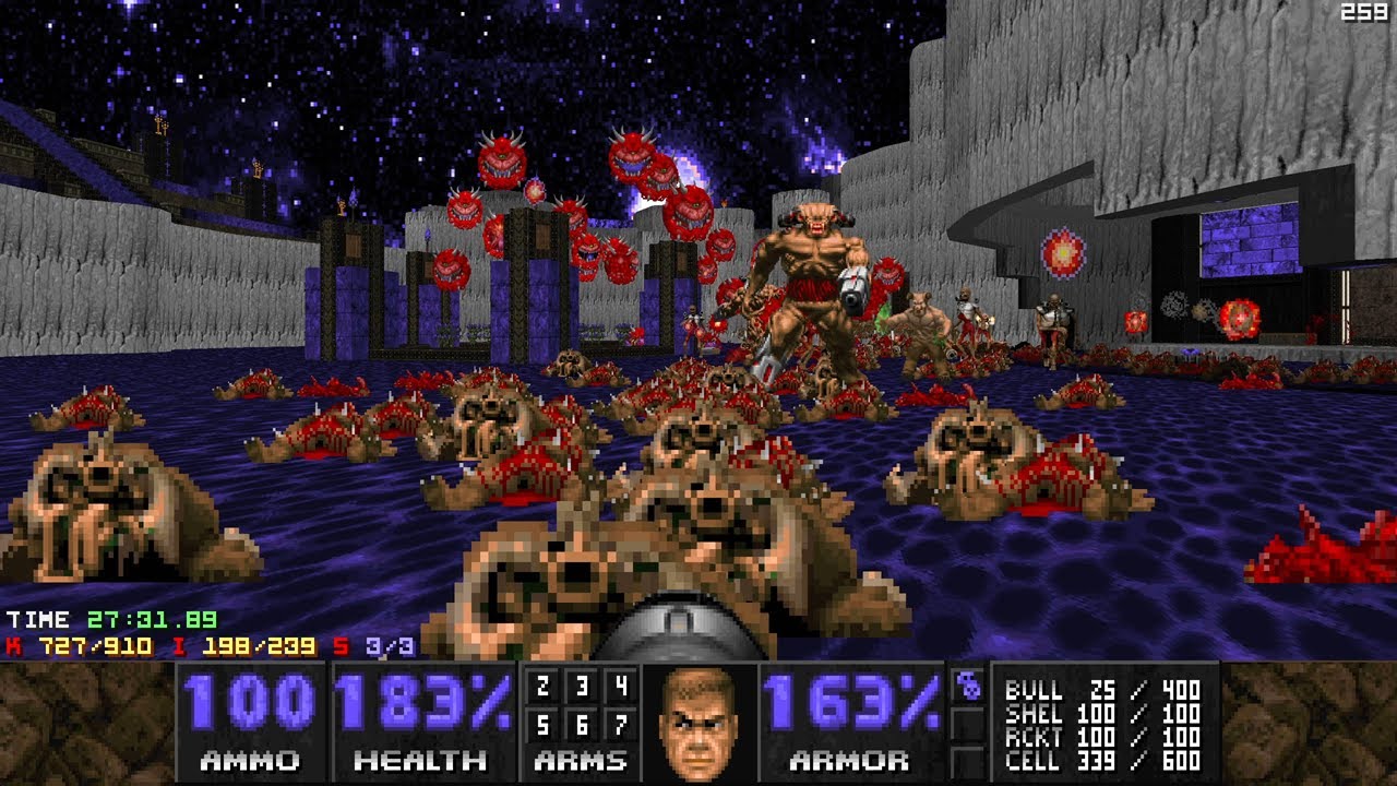 Doom 2: Hypnagogia (Maps 6 & 7: Moonflower & Fin) UV-Max (Map Authors: AD_79 & fefor)