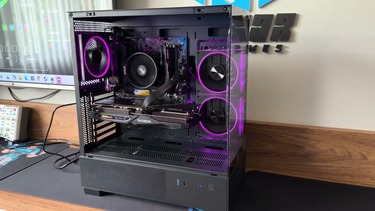 AMD RYZEN 7 5700 + ASUS TUF GAMING A520M-PLUS + RX 7600 ASROCK + GABINETE SUPREFRAME NEBULA