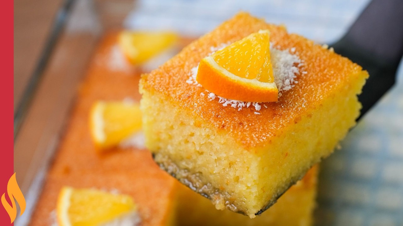 Апельсиновый ревани, приготовленный в блендере 🍊 Попробуйте, если у вас есть апельсин! 🤩