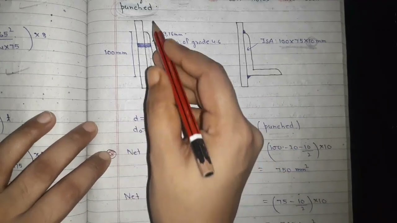 #2 Numerical || Effective net area of angle section || Tension Members|| Unit-3 || Steel Structure||