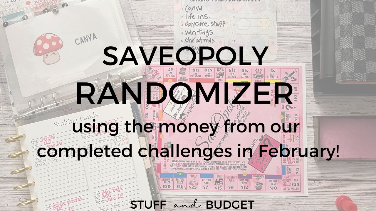 SAVEOPOLY Randomizer Using Money Saved From All Of My Savings Challenges In February!
