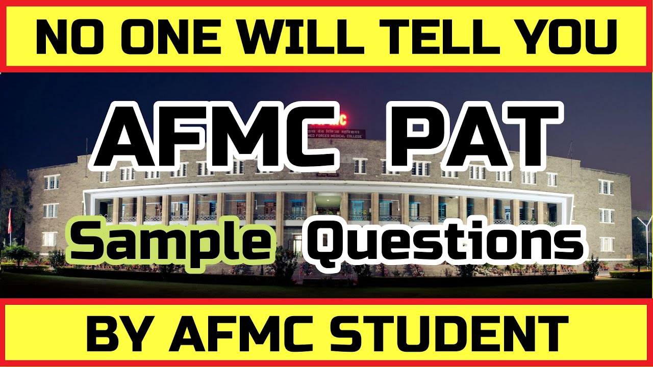 AFMC | PUNE | PAT | AFMC ADMISSION PROCESS | Psychological Assessment Test |  NEET