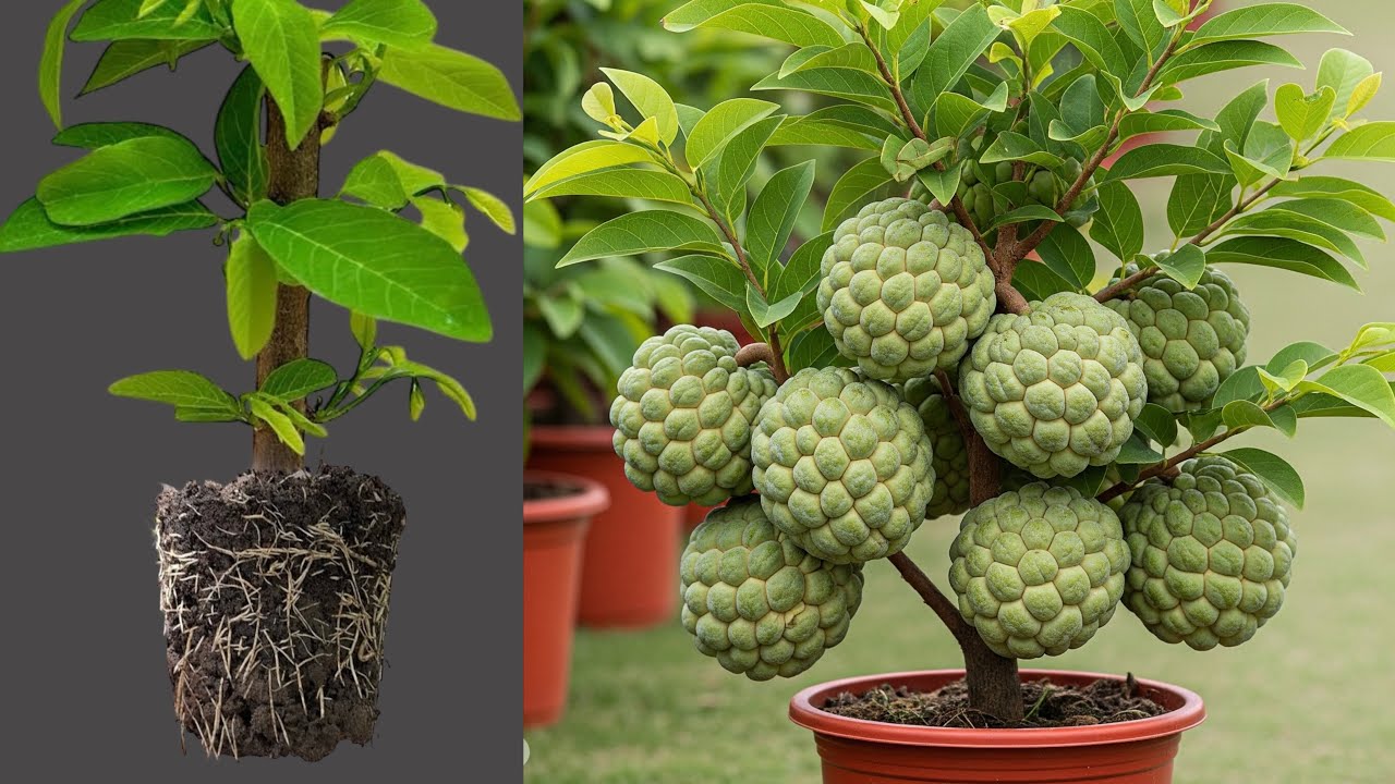 How To Propagate Sweetsop Tree From Cutting With Aloe Vera, how to growing sweetsop tree