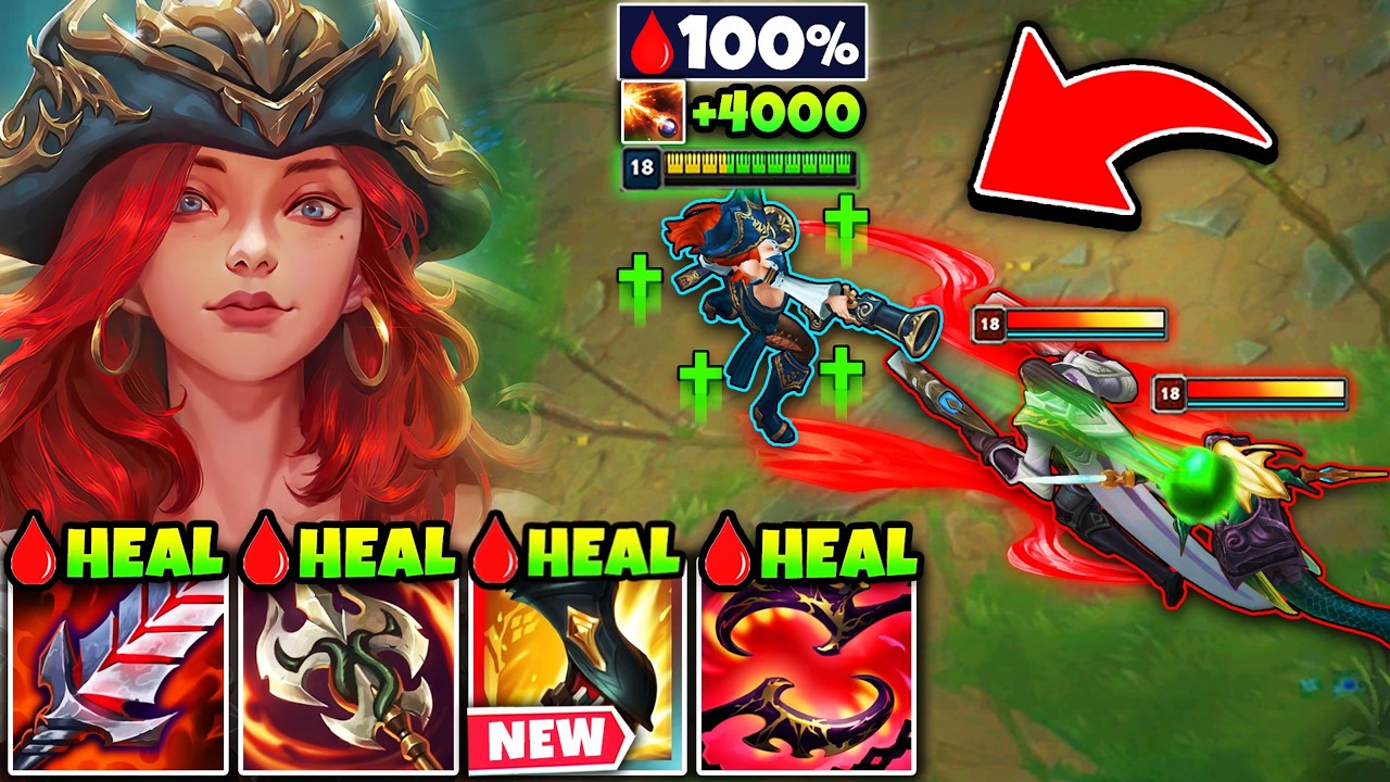 MISS FORTUNE WITH 100% LIFESTEAL IS A LITERAL CHEAT CODE (PRESS Q = FULL HEALTH)