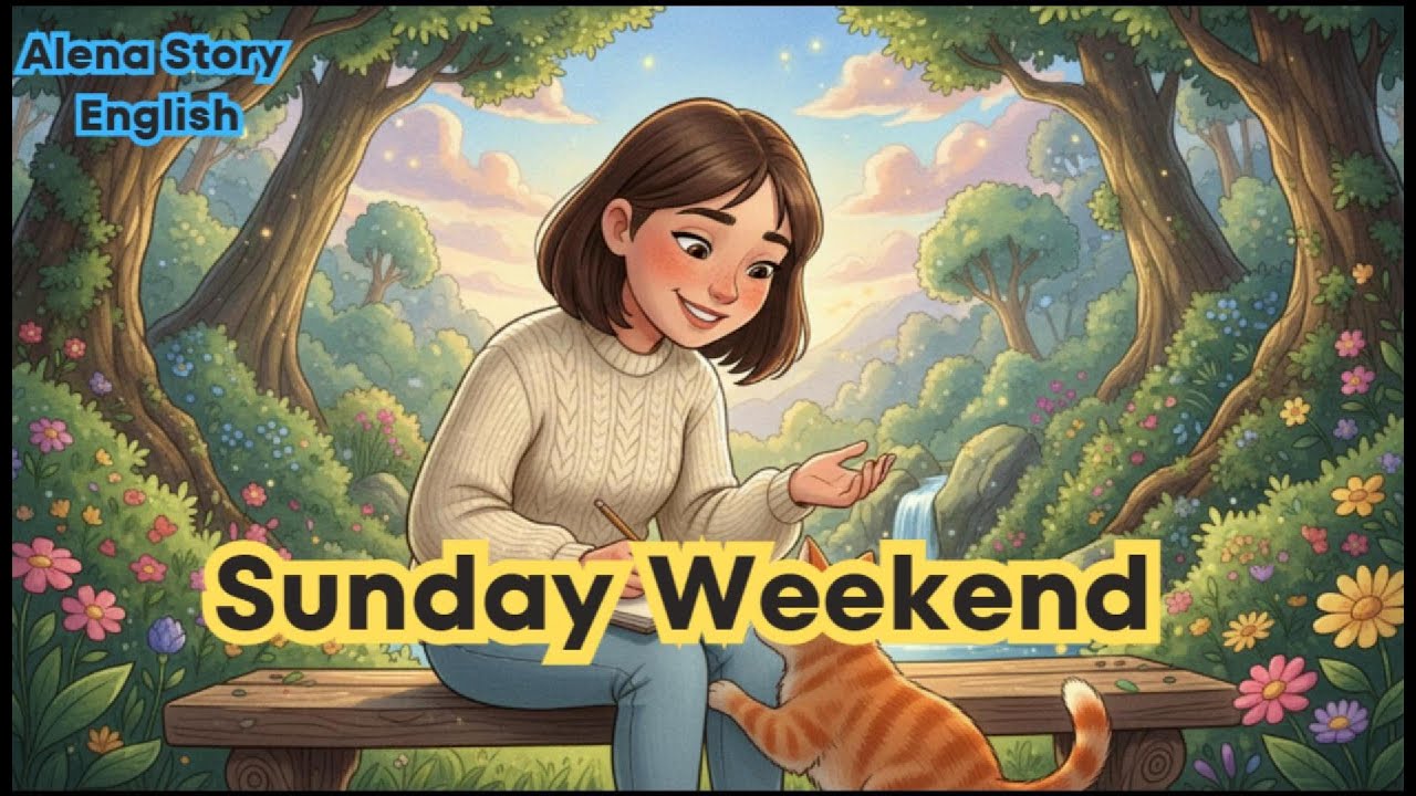 Easy English Listening Story | A Gentle Morning to Night Story | Learn English with Elena