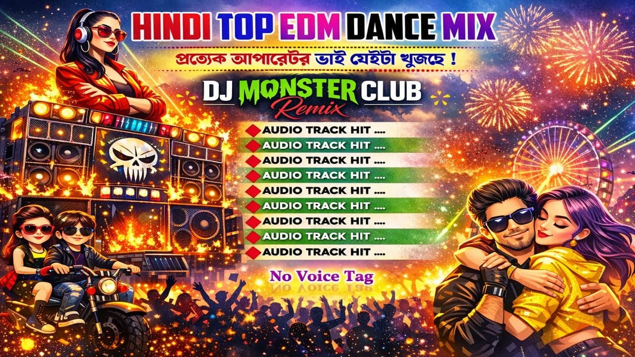 Hindi Top EDM Dance Mix 2026 🔥 | DJ MONSTER CLUB Remix | Party & Bass Boosted Songs