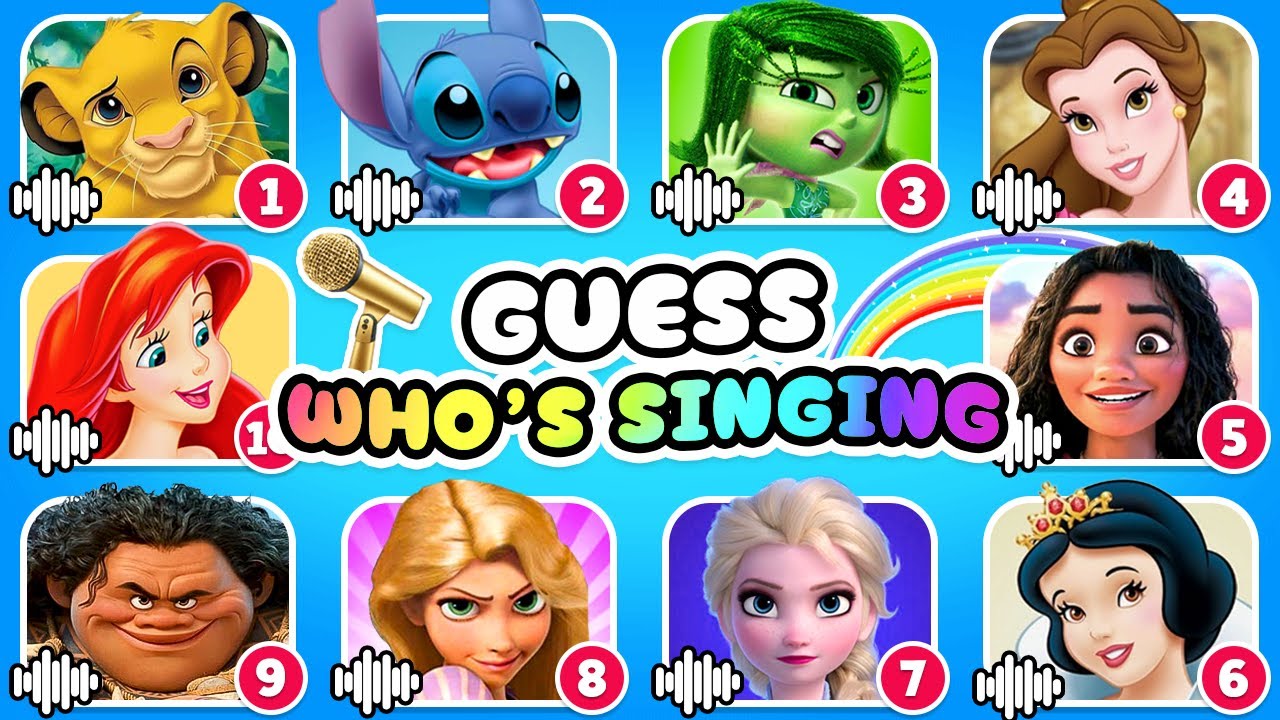 Guess The Disney Character by Voice 🎵✨⭐️ Disney Song Quiz | Moana, Poppy, Inside Out, The Lion King