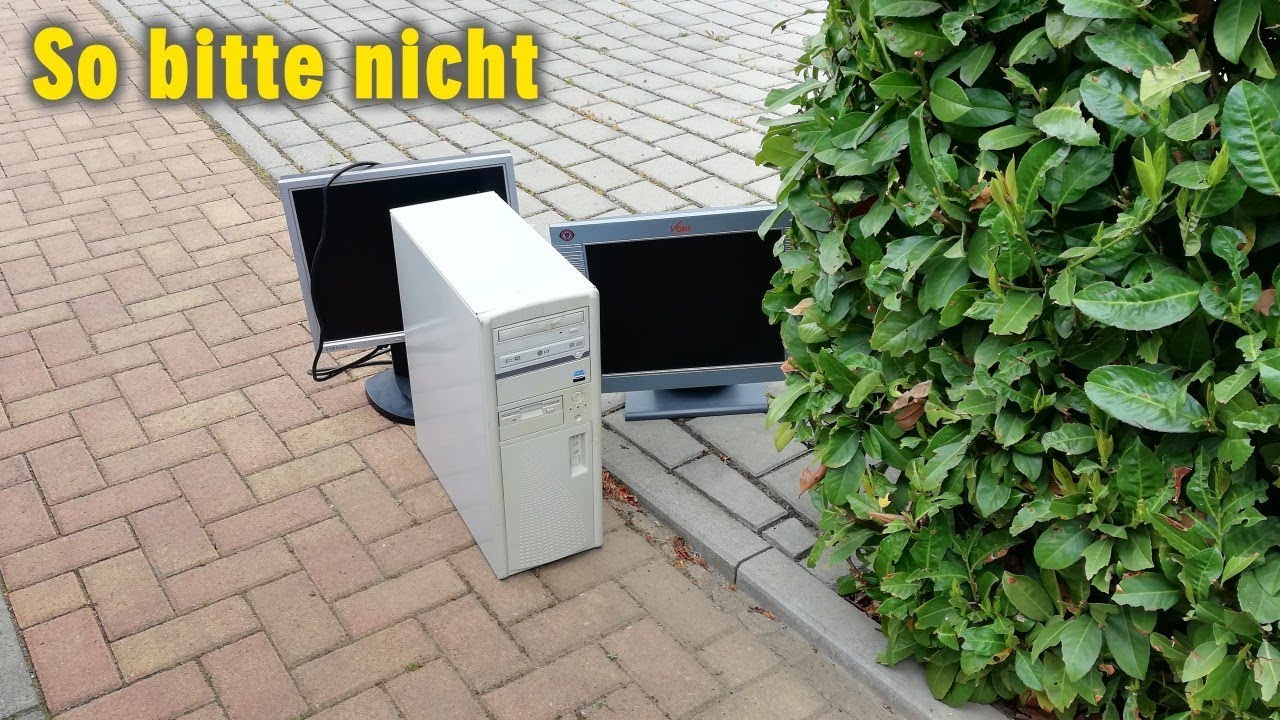 So bitte nicht - Computerfund unter freiem Himmel - Retro PC retten vorm Müll - LGR - [4K]