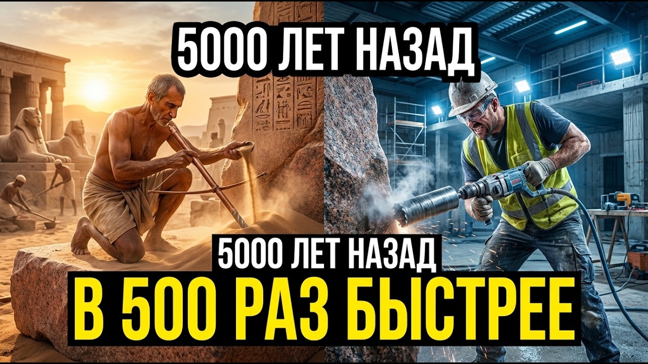 🏛️ ИНСТРУМЕНТ 5000 ЛЕТ НАЗАД резал гранит В 500 РАЗ БЫСТРЕЕ современного алмазного сверла