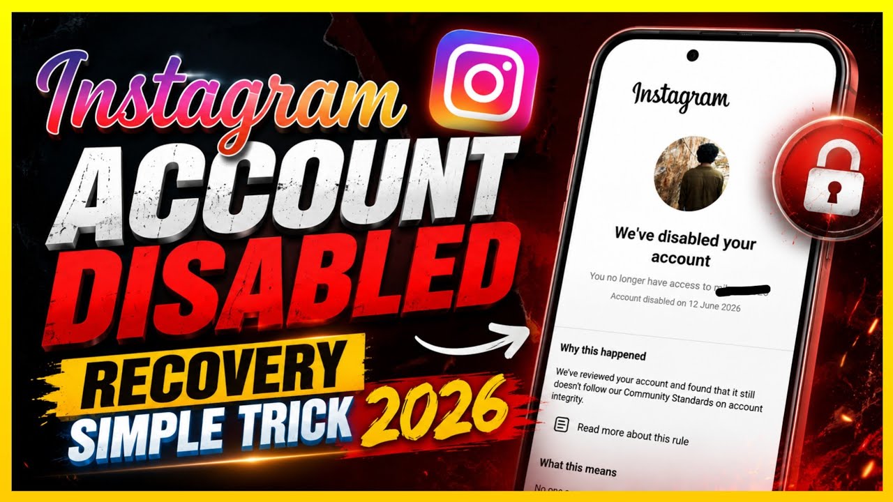 Instagram Account Disabled Recovery simple Trick 1 2026 Telugu full video